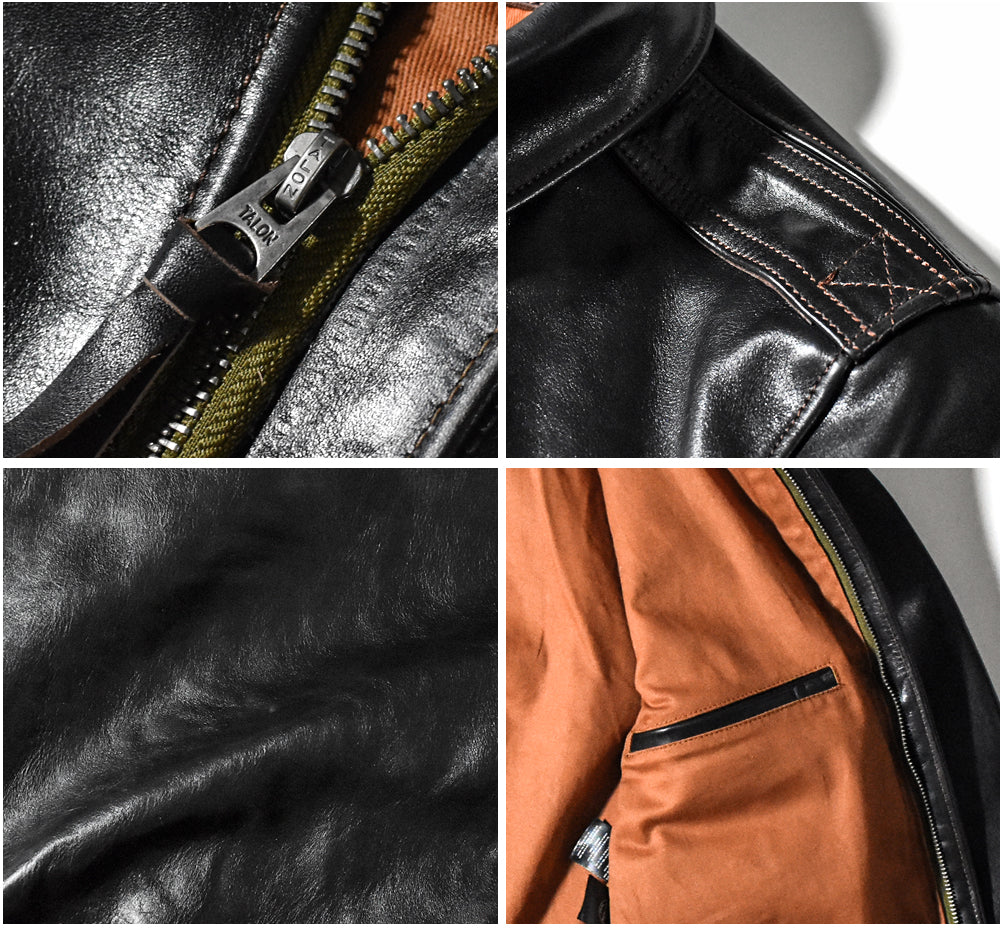 A-2ジャケット TYPE A-2 JACKET(ホースハイド) ブラック SH-220001JKT
