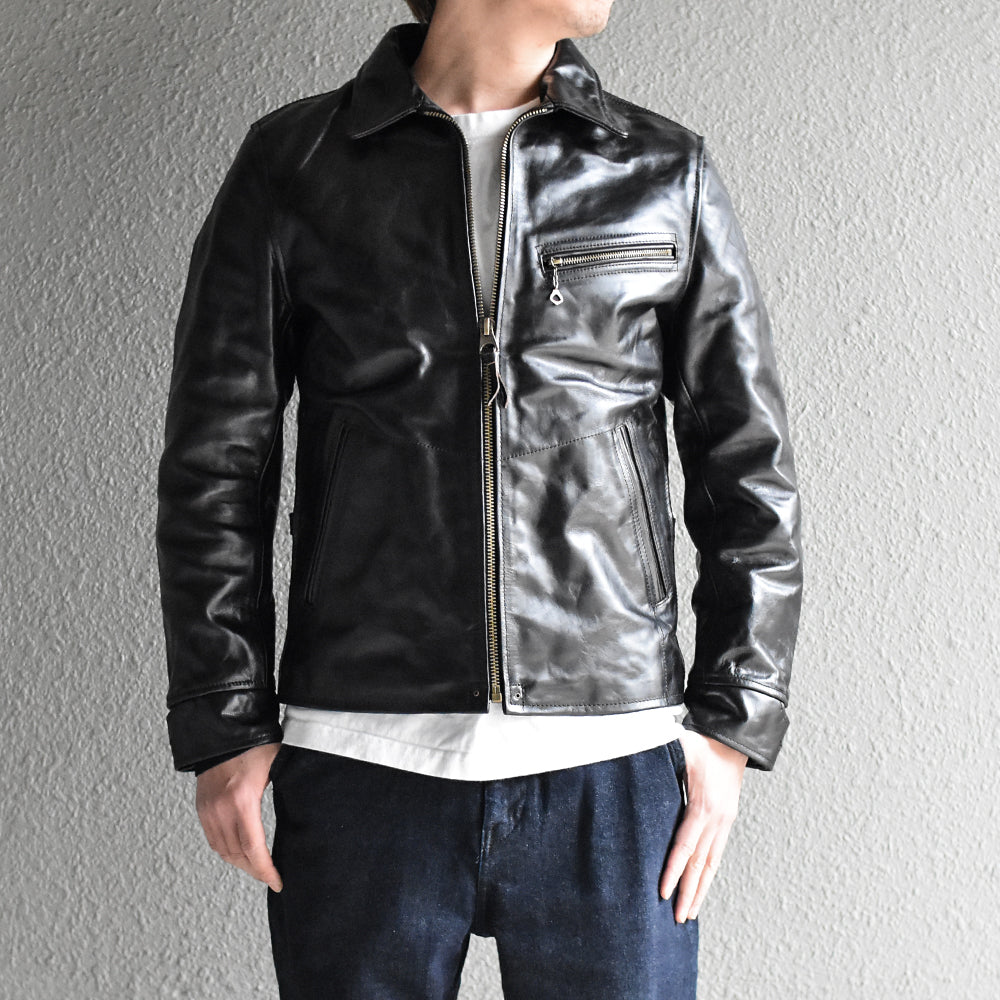 スポーツジャケット(ホースハイド/茶芯) ブラック SH-220007JKT