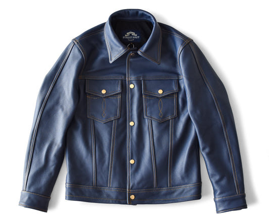 60年代の名作を革で再構築！スペイン牛革で仕立てるラッカージャケットを2万円台で