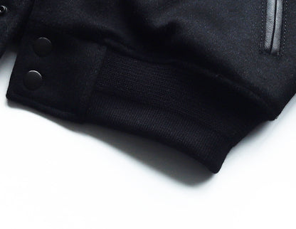 【SSY-1757】LEATHER × WOOL VARSITY JACKET｜レザー×ウールスタジャン (シープスキン)