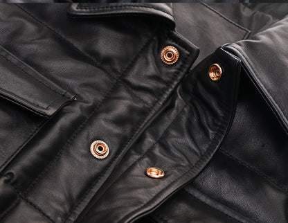 【HHY-1164】Heavy-Duty Leather Down Shirt Jacket｜ヘビーアウター・レザーダウンシャツジャケット馬革