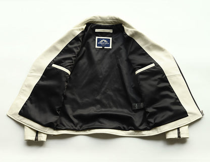 【CWY-2252/2253】Cowhide Leather Double Rider Jacket｜カウハイドダブルライダースジャケット(白/黒)