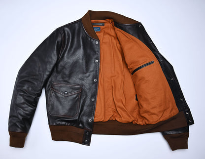 【HHY-992】A-1 Flight Jacket  Horsehide Leather｜A－1 フライトジャケット・茶芯馬革