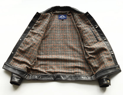 【Y2892】TYPE I Goatskin LEATHER TRUCKER JACKET ゴートスキンTYPE I レザートラッカージャケット