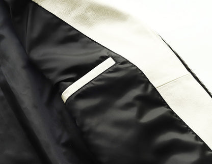 【CWY-2252/2253】Cowhide Leather Double Rider Jacket｜カウハイドダブルライダースジャケット(白/黒)
