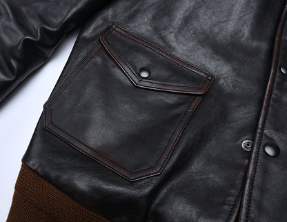【HHY-992】A-1 Flight Jacket  Horsehide Leather｜A－1 フライトジャケット・茶芯馬革