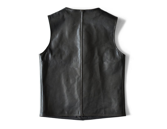 【HHY-3475/3513】 LEATHER VEST (HORSE) / レザーベスト（馬革）茶芯・芯通し仕様