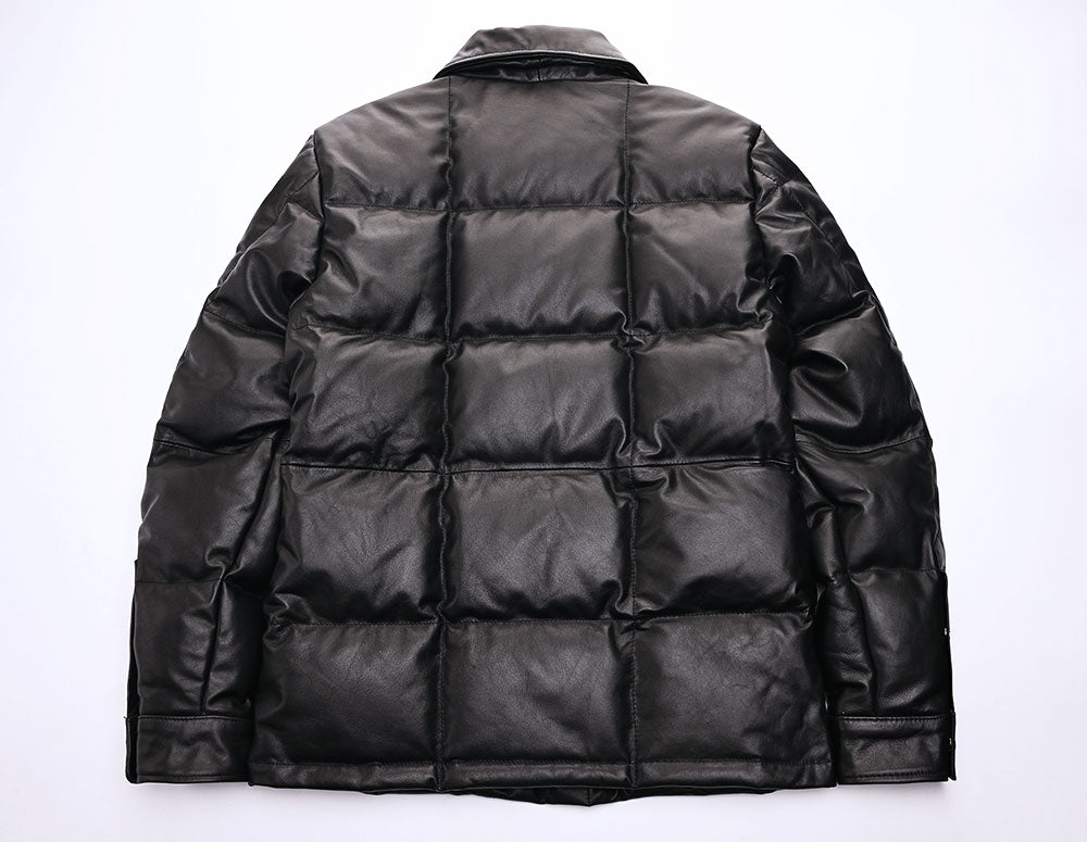 【HHY-1164】Heavy-Duty Leather Down Shirt Jacket｜ヘビーアウター・レザーダウンシャツジャケット馬革