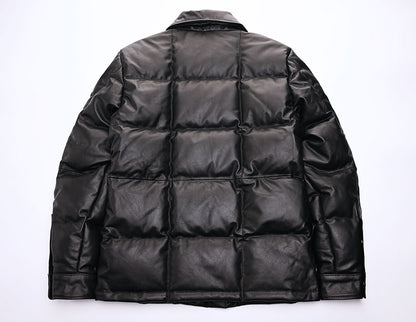 【HHY-1164】Heavy-Duty Leather Down Shirt Jacket｜ヘビーアウター・レザーダウンシャツジャケット馬革