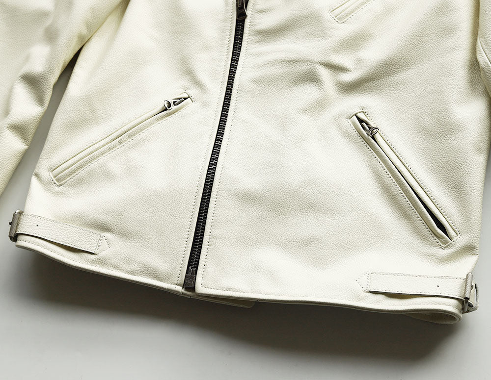 【CWY-2252/2253】Cowhide Leather Double Rider Jacket｜カウハイドダブルライダースジャケット(白/黒)