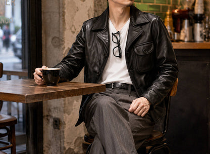 CAR COAT (HORSEHIDE)｜茶芯ホースハイド ヴィンテージカーコート