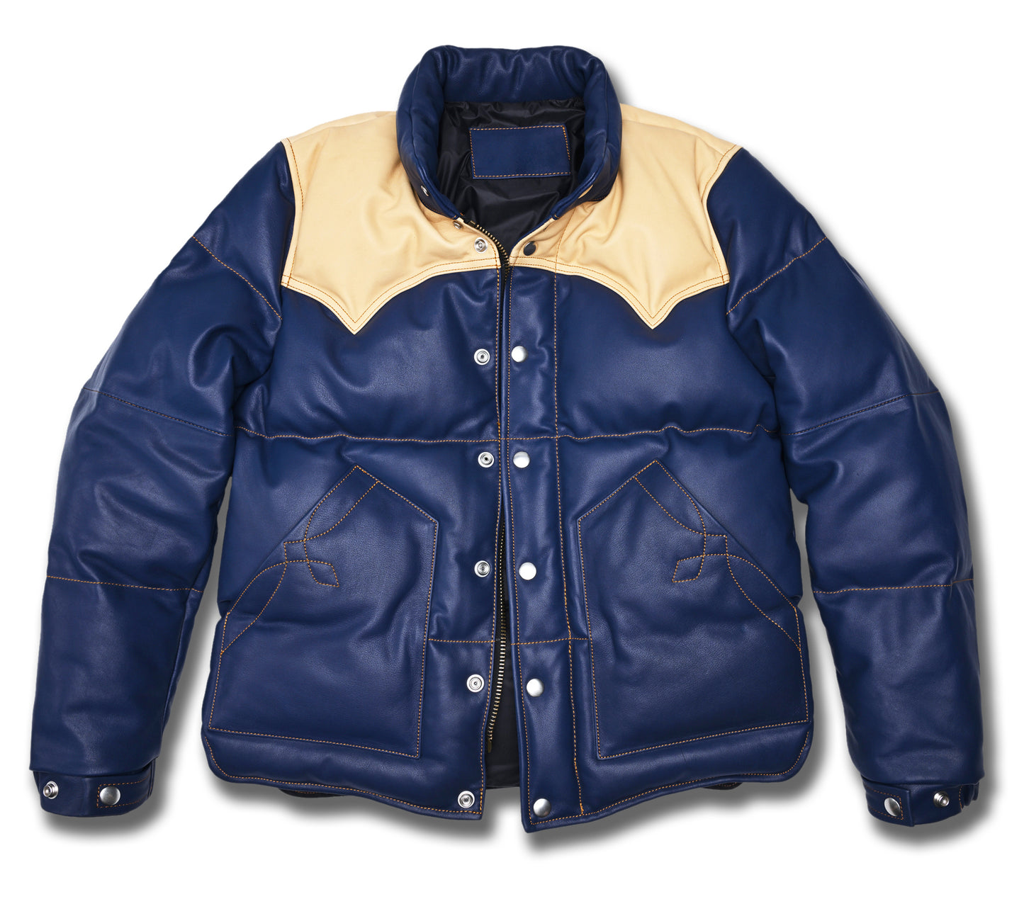 デザイン性と機能性を兼備した、至高のレザーダウンジャケット　【Y758】