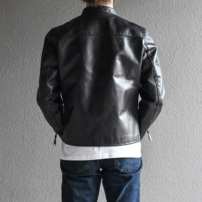 【HHY-706】SINGLE RIDERS JACKET｜シングルライダースジャケット （茶芯ホースハイド）