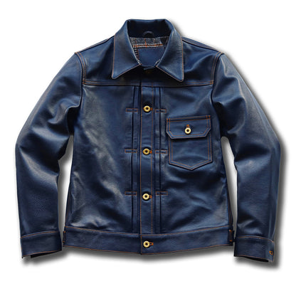 【CWY-1167/1168】DENIM-STYLE TRACKER JACKET｜Gジャンタイプトラッカージャケット(カウハイド)