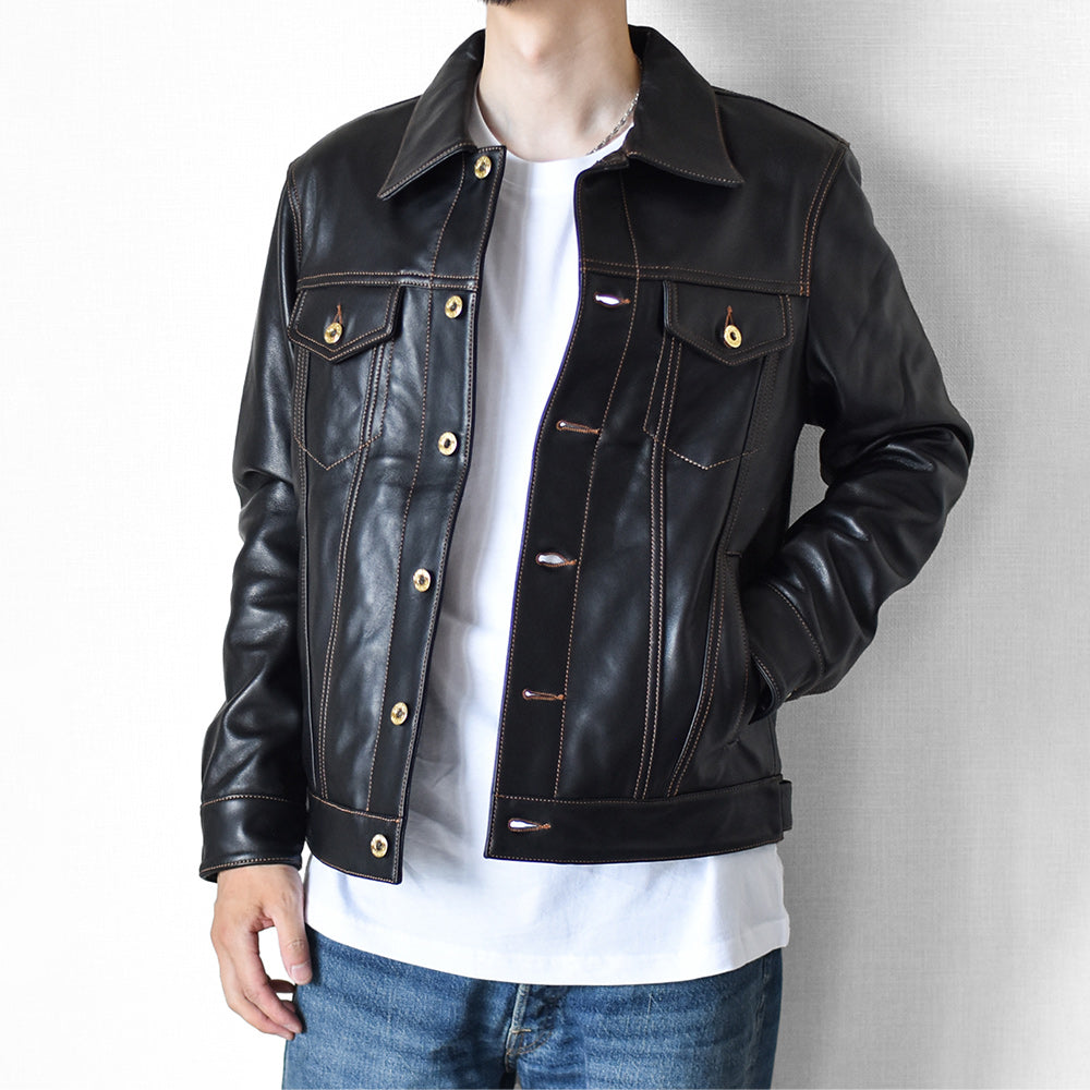 ［Y2724］ 3rd TYPE TRACKER JACKET (Goatskin) /  サードタイプ ゴートスキン トラッカージャケット (山羊革)