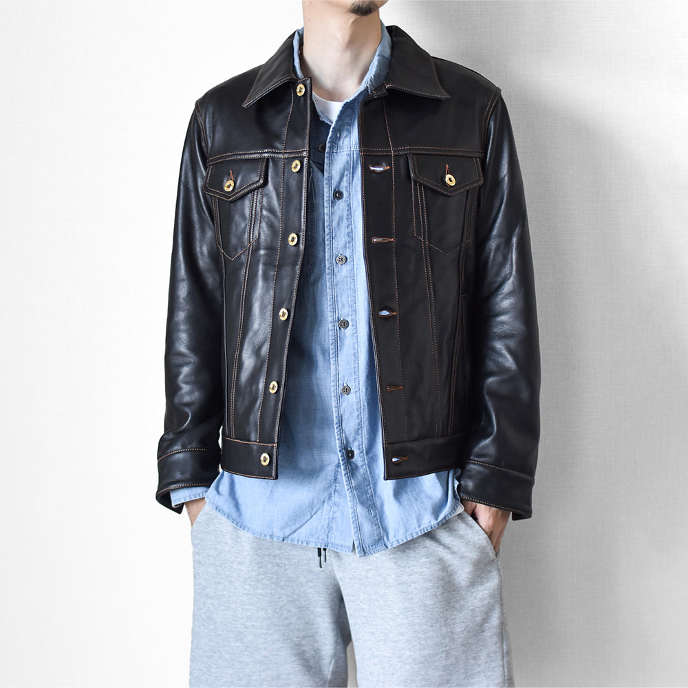 ［Y2724］ 3rd TYPE TRACKER JACKET (Goatskin) /  サードタイプ ゴートスキン トラッカージャケット (山羊革)