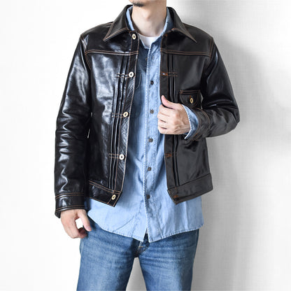 【HHY-2725】 TRACKER JACKET (HORSE) /  トラッカージャケット (馬革)