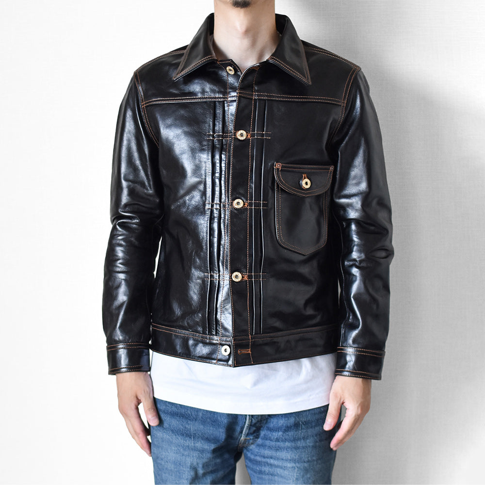 Vintage イタリア製 タンニン鞣し レザージャケット トラッカージャケット Y2725］ TRACKER JACKET (HORSE) / トラッカージャケット (馬革) – Liason