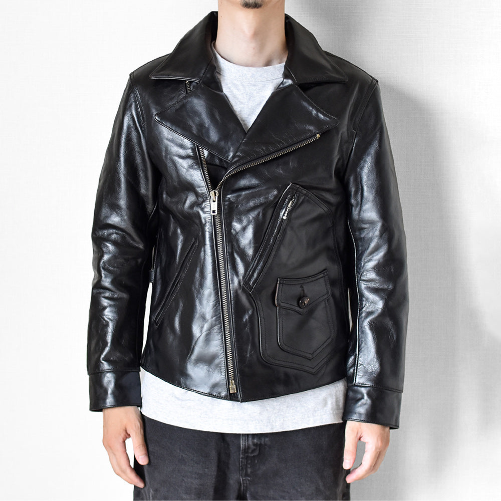 ［Y2727］ DOUBLE-BREASTED SPORTS JACKET (HORSE) / ダブルブレスト スポーツジャケット (馬革)