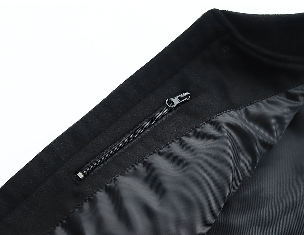 【Y3037】MILITARY MA-1 JACKET (LEATHER × WOOL) / ミリタリー MA-1ジャケット（レザー×ウール）