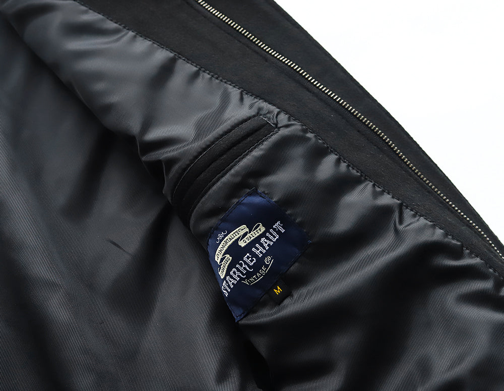 【Y3037】MILITARY MA-1 JACKET (LEATHER × WOOL) / ミリタリー MA-1ジャケット（レザー×ウール）