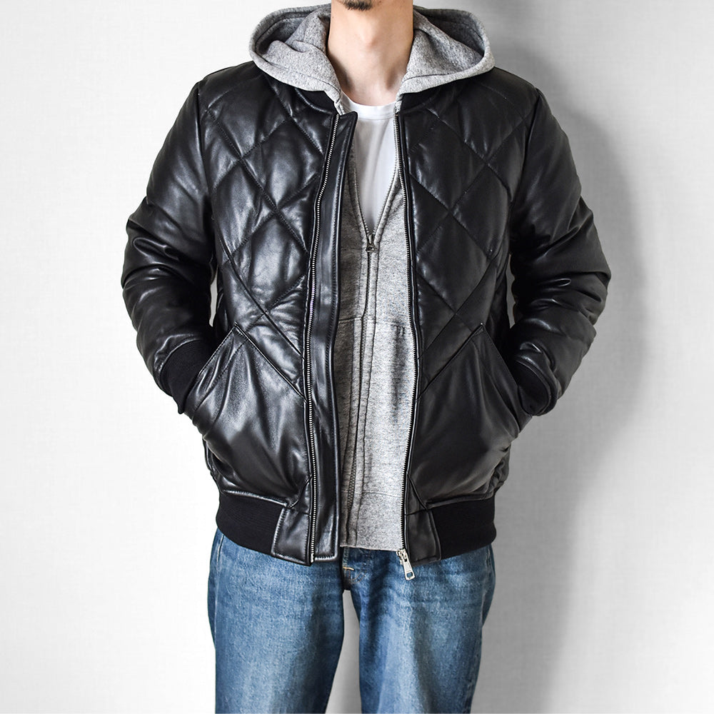 ［Y3038］ MA-1 QUILTING DOWN JACKET (SHEEP) /  MA-1 キルティングダウンジャケット (羊革)