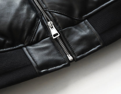 【SSY-3038】 MA-1 QUILTING DOWN JACKET (SHEEP) /  MA-1 キルティングダウンジャケット (羊革)