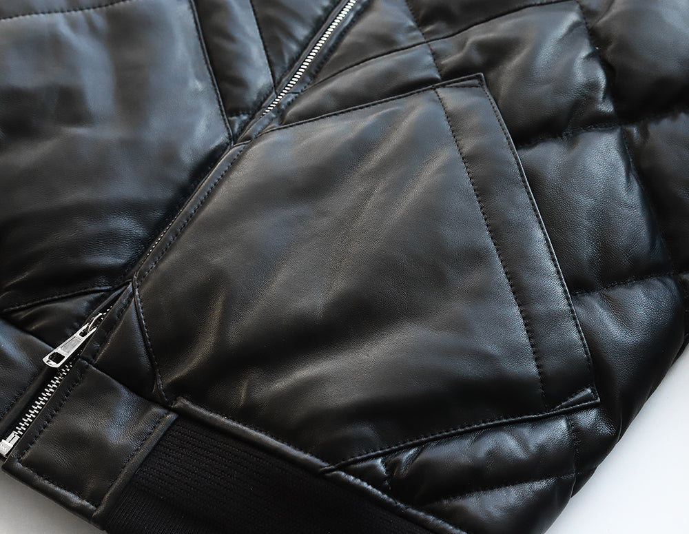 ［Y3038］ MA-1 QUILTING DOWN JACKET (SHEEP) /  MA-1 キルティングダウンジャケット (羊革)