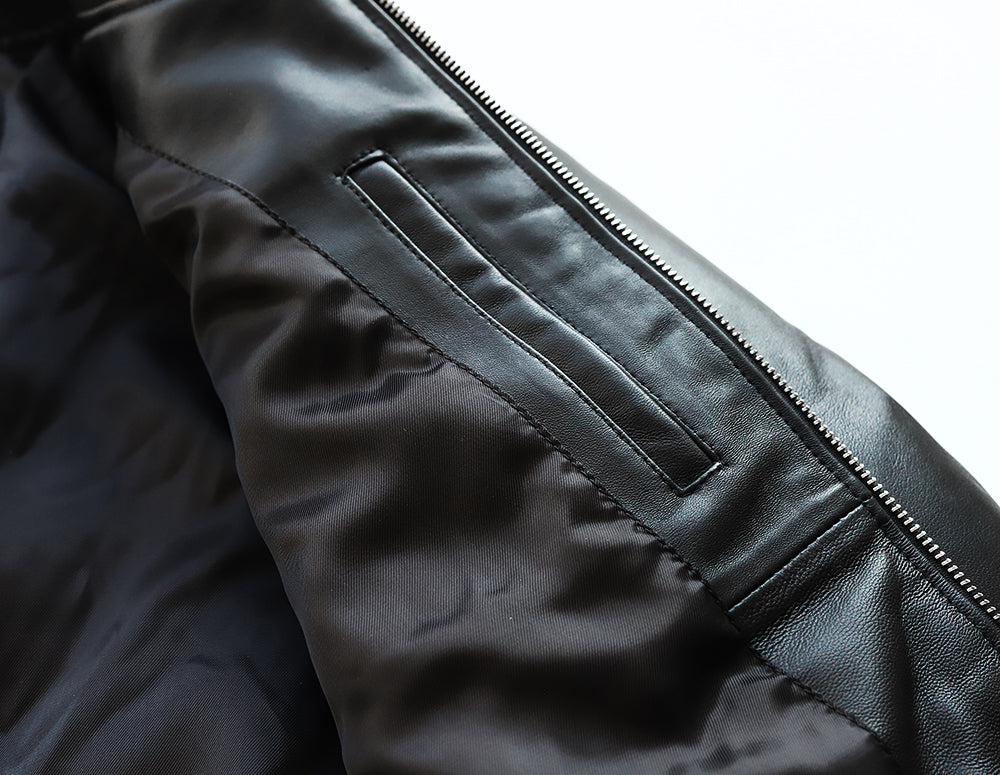 ［Y3038］ MA-1 QUILTING DOWN JACKET (SHEEP) /  MA-1 キルティングダウンジャケット (羊革)
