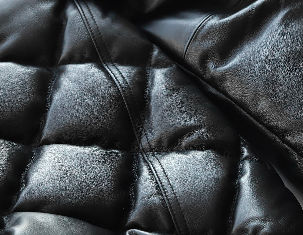 ［Y3038］ MA-1 QUILTING DOWN JACKET (SHEEP) /  MA-1 キルティングダウンジャケット (羊革)