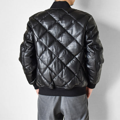 【SSY-3038】 MA-1 QUILTING DOWN JACKET (SHEEP) /  MA-1 キルティングダウンジャケット (羊革)