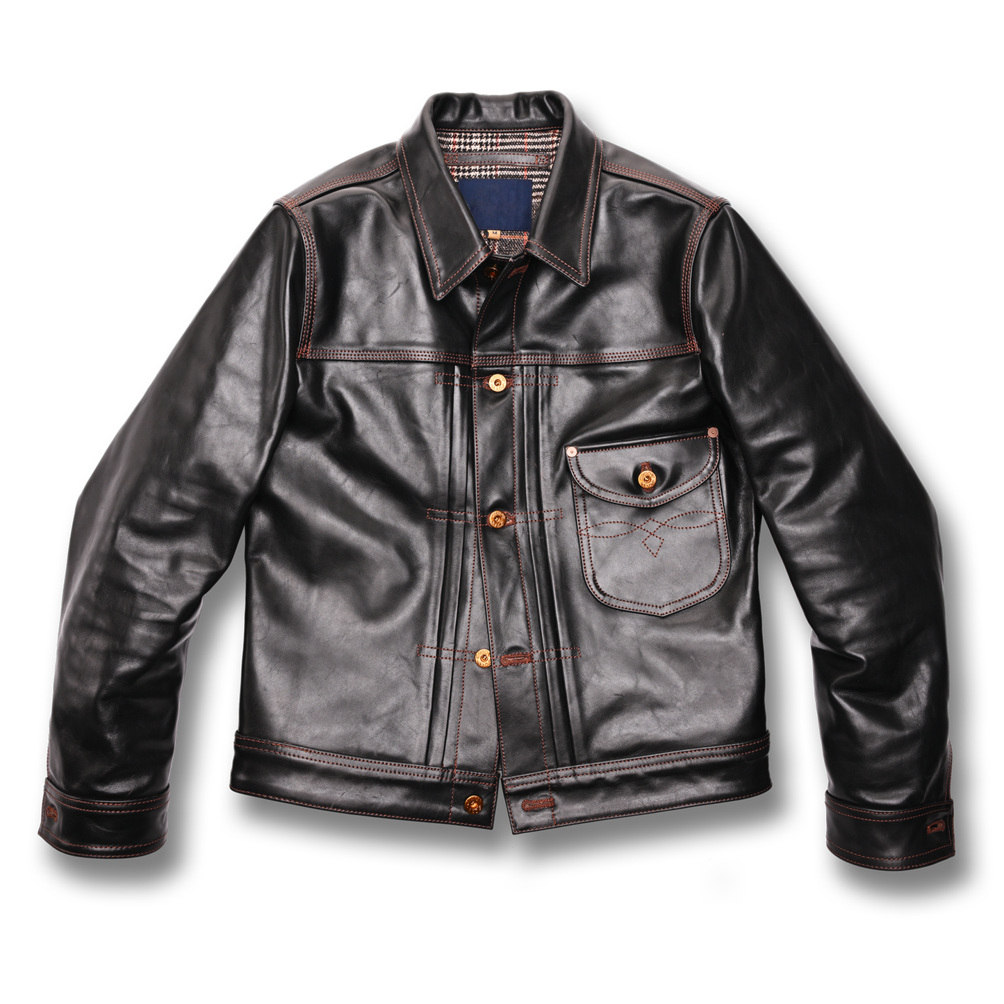 100年以上愛され続けているGジャン“1st”茶芯馬革レザージャケット　【Y1028】