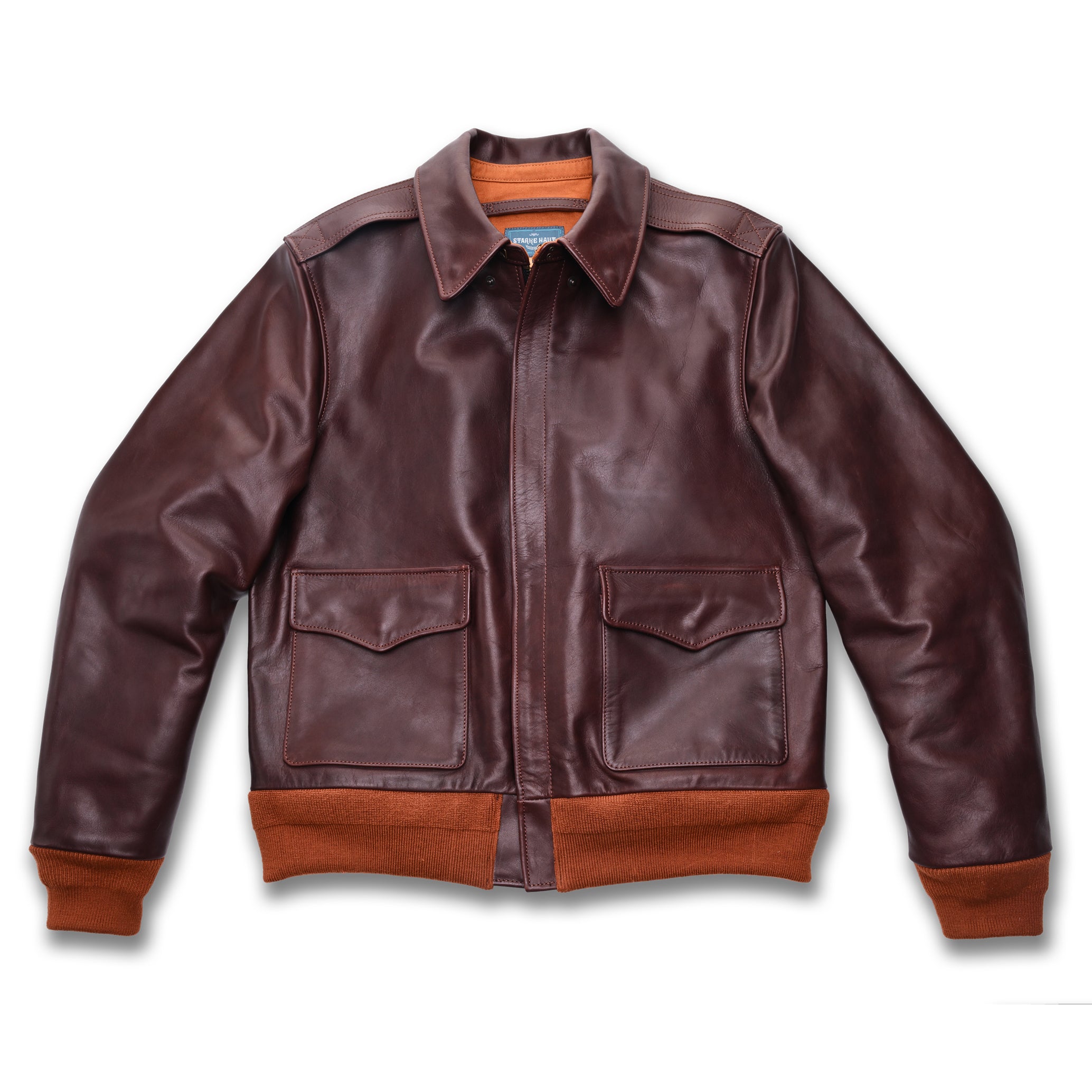A-2 STARKE HAUT 馬革 フライトジャケット 茶芯 レザージャケット A-2 STARKE HAUT 馬革 フライトジャケット 茶芯 レザージャケット