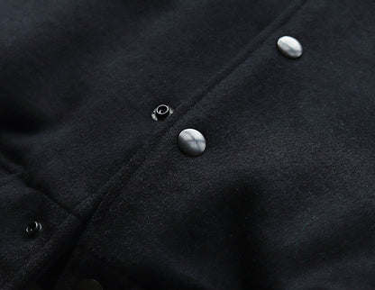 【SSY-1757】LEATHER × WOOL VARSITY JACKET｜レザー×ウールスタジャン (シープスキン)