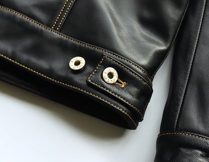 【Y2892】TYPE I Goatskin LEATHER TRUCKER JACKET ゴートスキンTYPE I レザートラッカージャケット