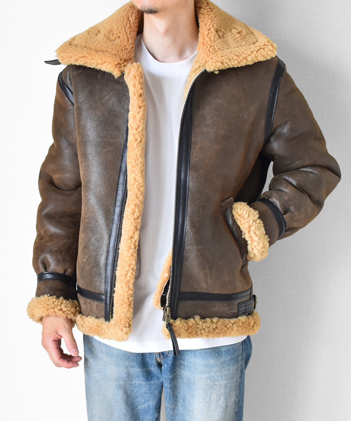 【SSY-3201/3202】Vintage B-3 Heavyweight Shearling Flight Jacket｜ヘビーアウターB3ムートンジャケット