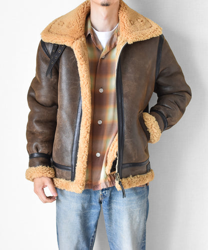 【SSY-3201/3202】Vintage B-3 Heavyweight Shearling Flight Jacket｜ヘビーアウターB3ムートンジャケット
