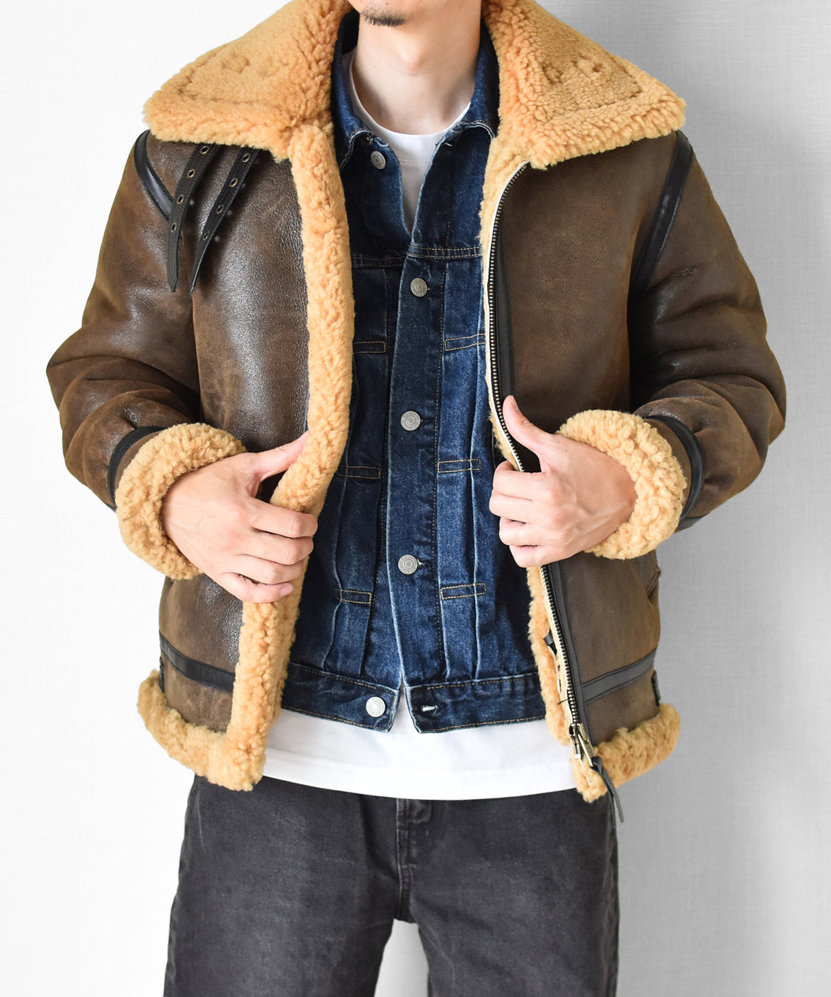 【SSY-3201/3202】Vintage B-3 Heavyweight Shearling Flight Jacket｜ヘビーアウターB3ムートンジャケット