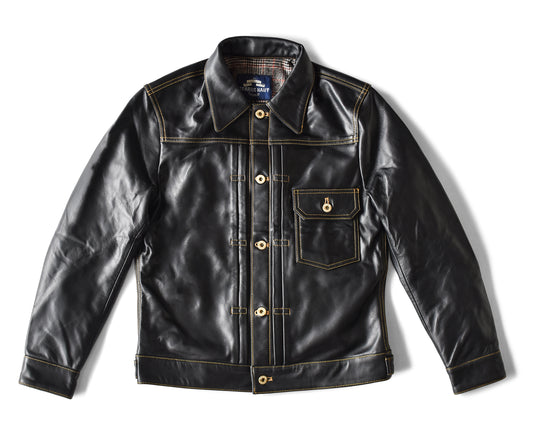 【Y2892】TYPE I Goatskin LEATHER TRUCKER JACKET ゴートスキンTYPE I レザートラッカージャケット