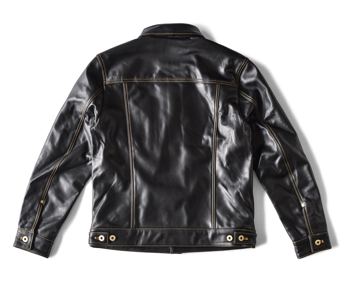 【Y2892】TYPE I Goatskin LEATHER TRUCKER JACKET ゴートスキンTYPE I レザートラッカージャケット