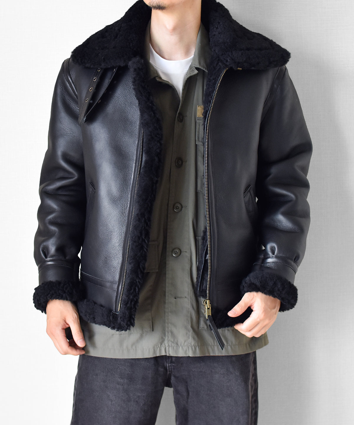 【SSY-3201/3202】Vintage B-3 Heavyweight Shearling Flight Jacket｜ヘビーアウターB3ムートンジャケット