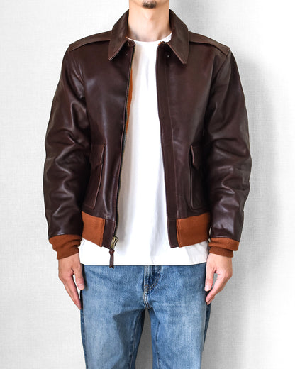【HHY-907】A-2 Vintage Flight Jacket｜A-2 茶芯馬革フライトジャケット　