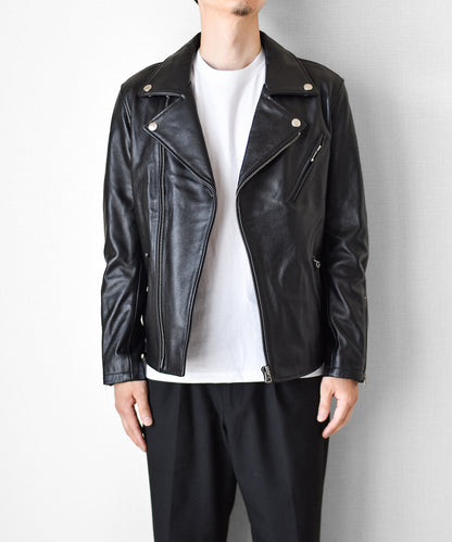 【CWY-2252/2253】Cowhide Leather Double Rider Jacket｜カウハイドダブルライダースジャケット(白/黒)