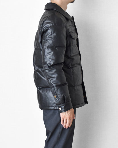 【HHY-1164】Heavy-Duty Leather Down Shirt Jacket｜ヘビーアウター・レザーダウンシャツジャケット馬革