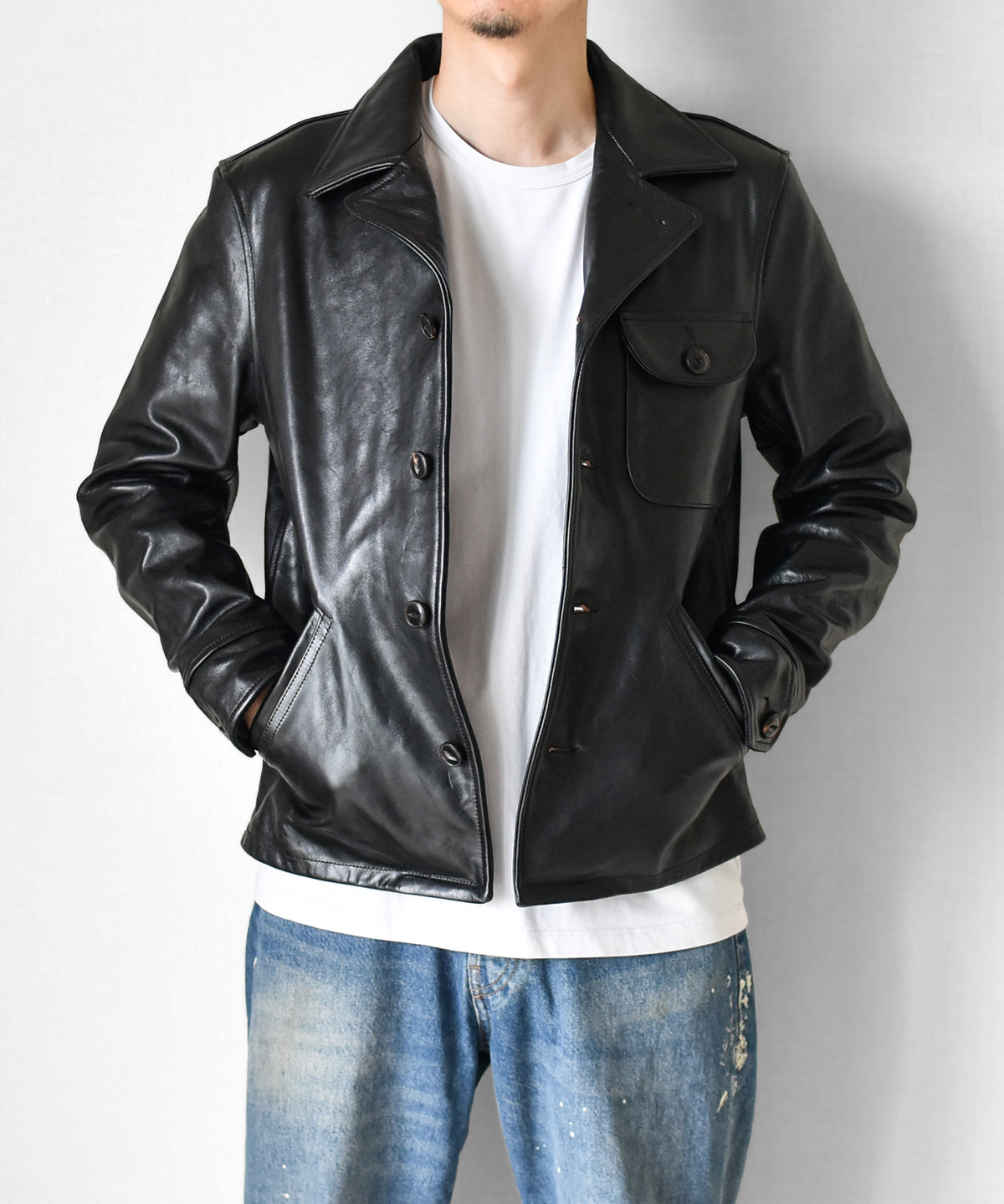 CAR COAT (HORSEHIDE)｜茶芯ホースハイド ヴィンテージカーコート