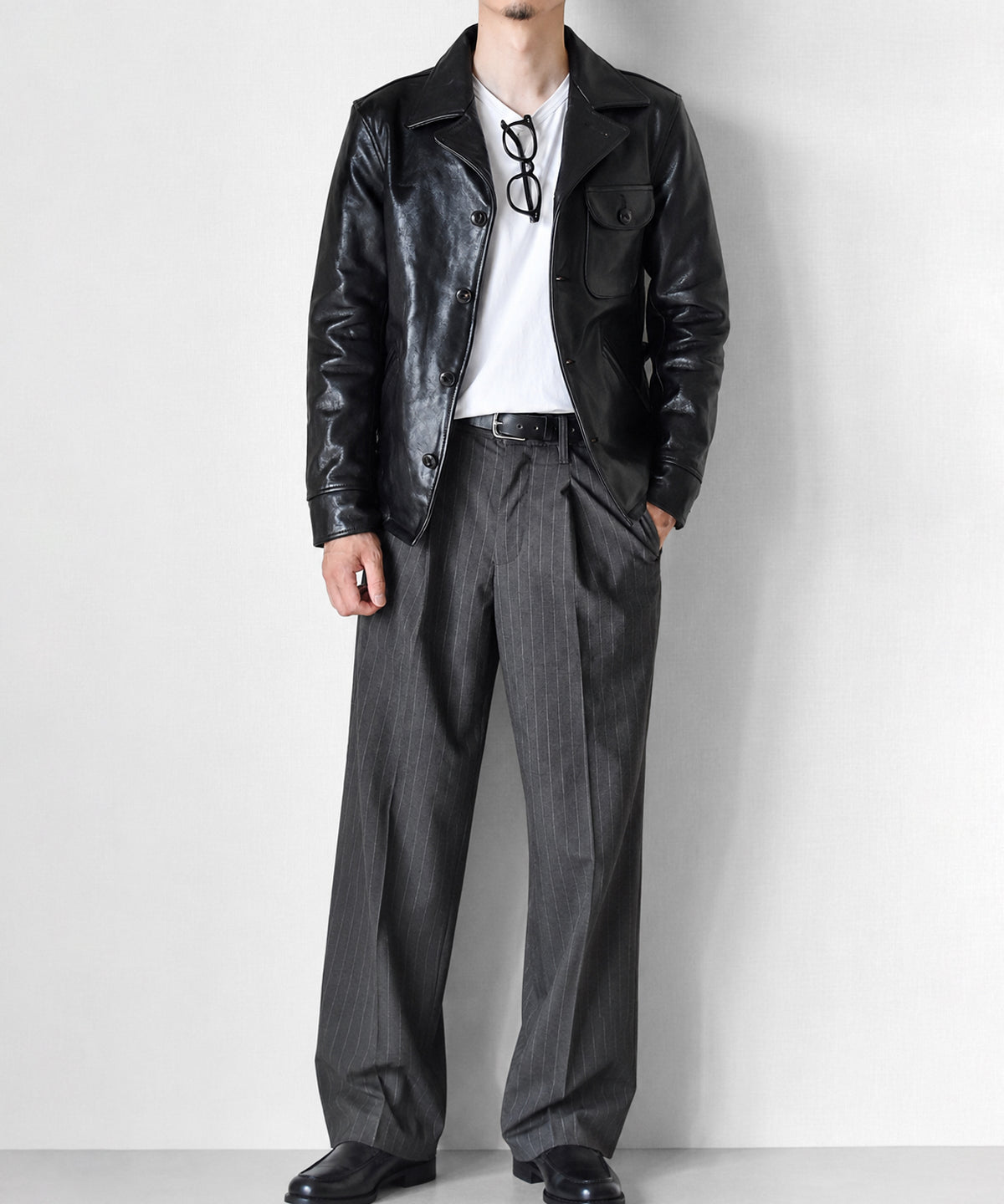 CAR COAT (HORSEHIDE)｜茶芯ホースハイド ヴィンテージカーコート