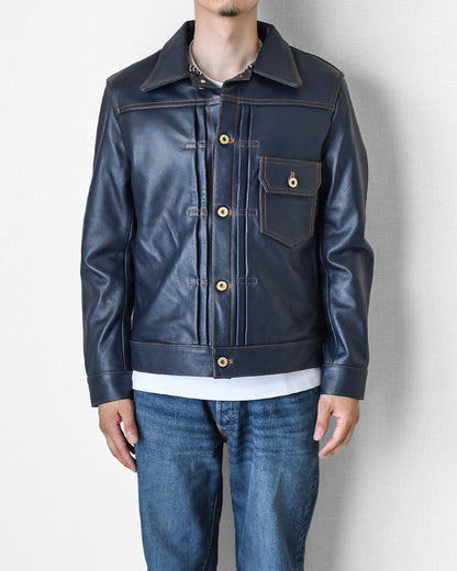 【CWY-1167/1168】DENIM-STYLE TRACKER JACKET｜Gジャンタイプトラッカージャケット(カウハイド)