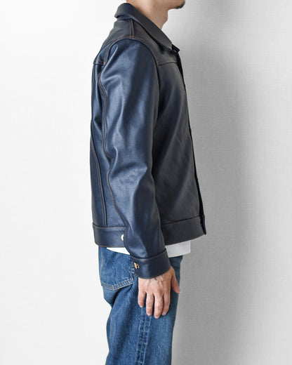 【CWY-1167/1168】DENIM-STYLE TRACKER JACKET｜Gジャンタイプトラッカージャケット(カウハイド)