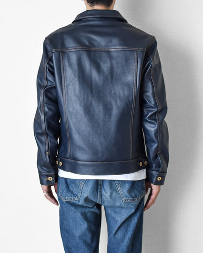 【CWY-1167/1168】DENIM-STYLE TRACKER JACKET｜Gジャンタイプトラッカージャケット(カウハイド)