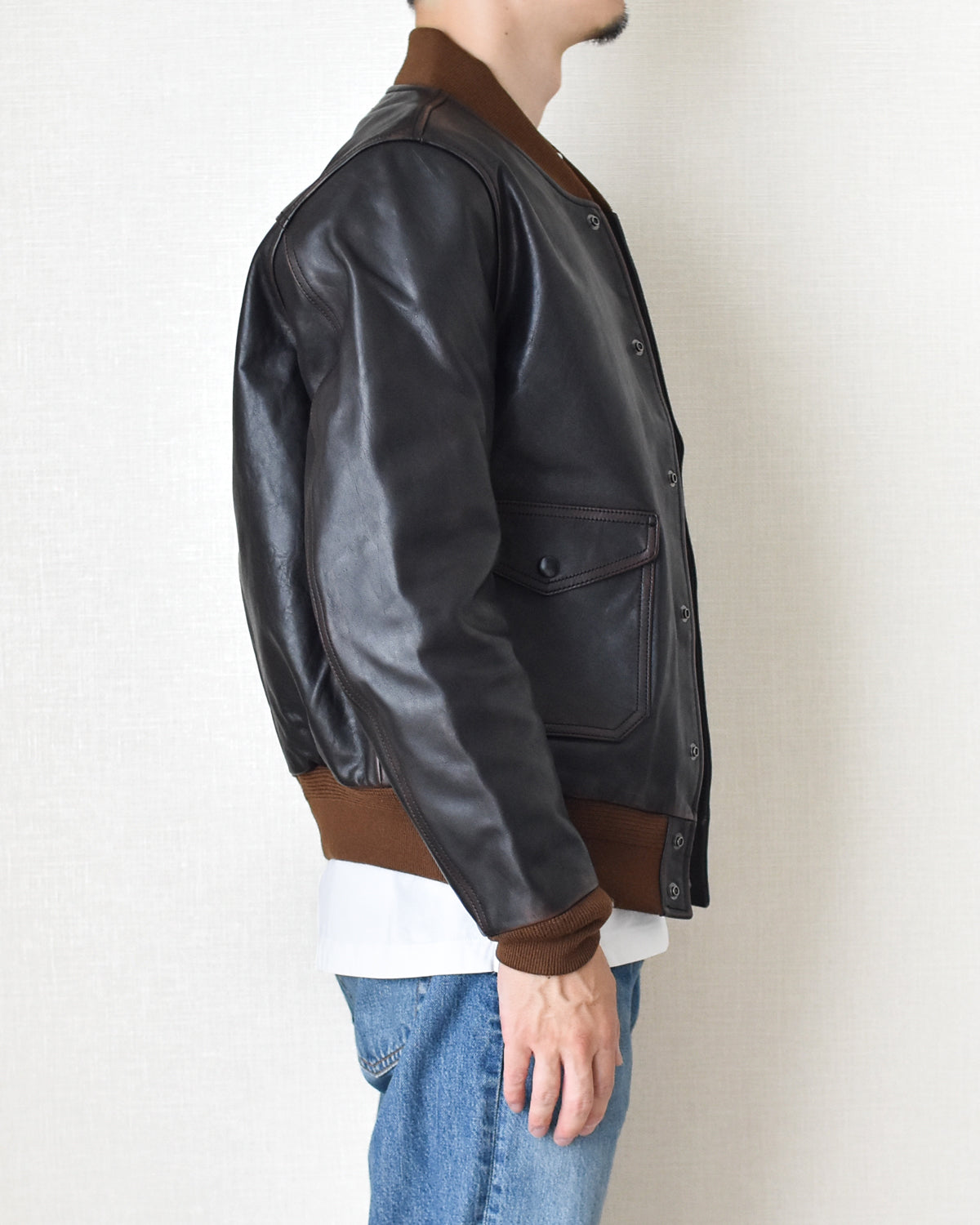 【HHY-992】A-1 Flight Jacket  Horsehide Leather｜A－1 フライトジャケット・茶芯馬革